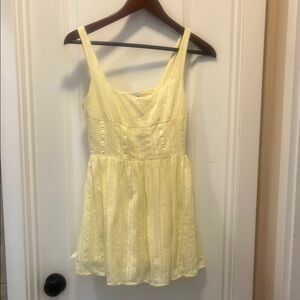 Princess Polly Yellow Sleeveless Scoop Neck Mini Dress- only worn once